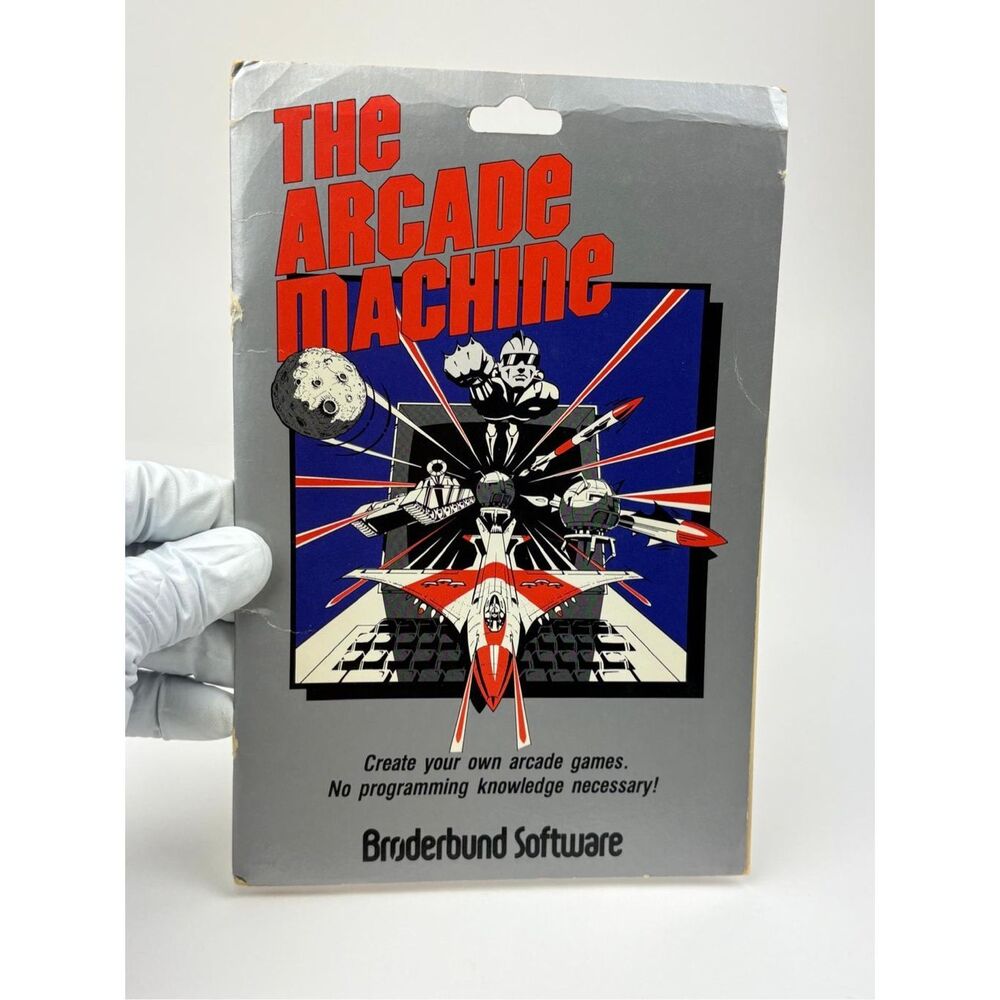 1982 The Arcade Machine For Apple II Floppy Disk + Manual + Worksheets + Folder